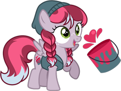 Size: 1560x1175 | Tagged: safe, artist:strawberry-spritz, oc, oc only, pegasus, pony, g4, braid, female, filly, foal, simple background, solo, transparent background