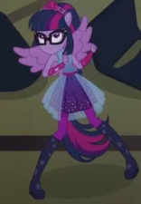 Size: 156x225 | Tagged: safe, screencap, sci-twi, twilight sparkle, human, cheer you on, equestria girls, g4, my little pony equestria girls: better together, alternate hairstyle, belt, boots, clothes, determined, fist, frills, glasses, gorget, jewelry, knee-high boots, leggings, picture for breezies, ponied up, pony ears, regalia, shirt, shoes, skirt, sleeveless, sleeveless shirt, solo, stance, super ponied up, wings