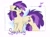 Size: 1706x1277 | Tagged: safe, artist:kejifox, symphony song, earth pony, pony, g4, cheek fluff, chest fluff, concave belly, female, simple background, solo, text