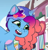 Size: 371x387 | Tagged: safe, screencap, misty brightdawn, pony, unicorn, g5, my little pony: tell your tale, sparkle school, spoiler:g5, spoiler:my little pony: tell your tale, alternate hair color, cropped, cute, female, gradient mane, helmet, mare, mistybetes, rebirth misty, youtube shorts