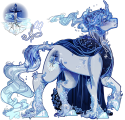 Size: 1300x1250 | Tagged: safe, artist:bunnari, oc, oc only, oc:glacial frost, pony, unicorn, cloak, clothes, eyes closed, magical gay spawn, male, offspring, parent:king sombra, parent:shining armor, parents:shiningsombra, simple background, solo, stallion, transparent background, unshorn fetlocks