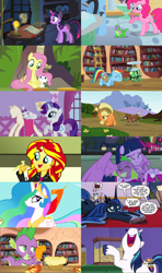 Size: 2559x4321 | Tagged: safe, edit, edited screencap, idw, screencap, angel bunny, applejack, fluttershy, gummy, opalescence, owlowiscious, peewee, philomena, pinkie pie, princess celestia, princess luna, rainbow dash, rarity, ray, shining armor, spike, sunset shimmer, tank, tiberius, twilight sparkle, winona, alicorn, alligator, bird, dog, dragon, earth pony, human, opossum, owl, pegasus, phoenix, pony, rabbit, unicorn, a bird in the hoof, a horse shoe-in, eqg summertime shorts, equestria girls, feeling pinkie keen, g4, just for sidekicks, may the best pet win, my little pony equestria girls, owl's well that ends well, pet project, season 1, season 2, season 3, season 5, season 9, she talks to angel, suited for success, the one where pinkie pie knows, :p, angelbetes, animal, ant farm, bag, bathtub, book, boots, cake, candle, clothes, collage, cute, dashabetes, descriptive noise, diapinkes, ethereal mane, eyes closed, fall formal outfits, female, floppy ears, food, golden oaks library, gummybetes, happy, horse noises, hug, jackabetes, ladder, lunabetes, lying, lying down, male, mane six, mare, mawshot, night, nose in the air, offscreen character, open mouth, pet, ponied up, pouting, prone, puppy dog eyes, quill, raribetes, saddle bag, scroll, shimmerbetes, shining adorable, shoes, shyabetes, smiling, solo, speech bubble, spikabetes, spike the dog, stick, talking, tankabetes, thought bubble, tongue out, twiabetes, twilight ball dress, twilight sparkle (alicorn), unamused, unicorn twilight, uvula, volumetric mouth, winonabetes