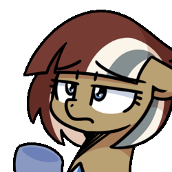 Size: 500x500 | Tagged: safe, artist:sugar morning, oc, oc only, oc:ponatina, original species, pony, animated, battle gem ponies, commission, cringing, crossover, digital art, disappointed, facehoof, facepalm, fail, oof, pixel art, simple background, slap, solo, sugar morning's facehoofs, transparent background, video game, ych animation, ych example, ych result