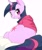 Size: 1713x2048 | Tagged: safe, alternate version, artist:cheesesauce_45, twilight sparkle, pony, unicorn, g4, butt, female, horn, looking at you, looking back, looking back at you, mare, simple background, smiling, solo, twibutt, unicorn twilight, white background