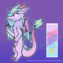 Size: 3500x3508 | Tagged: safe, artist:exobass, oc, oc only, dragon, fluffy, furry, furry oc, gradient background, high res, noodle, obtrusive watermark, paws, solo, watermark