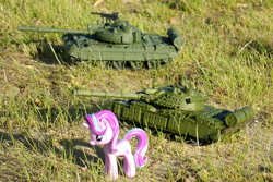 Size: 4608x3072 | Tagged: safe, artist:dingopatagonico, derpibooru exclusive, starlight glimmer, pony, unicorn, g4, irl, photo, solo, stalin glimmer, t-55, t-62, tank (vehicle), toy