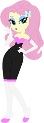 Size: 196x548 | Tagged: safe, artist:sturk-fontaine, fluttershy, human, equestria girls, g4, base used, breasts, cleavage, clothes, cosplay, costume, female, hand on hip, lipstick, pink lipstick, rouge the bat costume, simple background, solo, sonic the hedgehog (series), white background