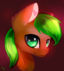 Size: 648x720 | Tagged: safe, artist:minckies, oc, oc only, earth pony, pony, bust, earth pony oc, signature, smiling, solo