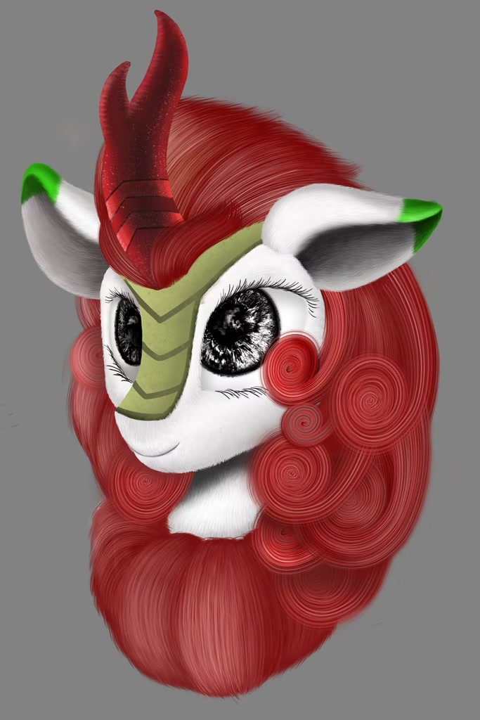 #3128575 - safe, artist:henry forewen, autumn blaze, kirin, g4, bust ...