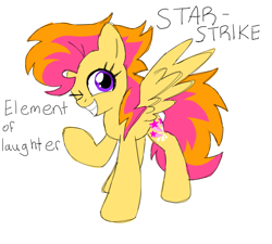 Size: 880x791 | Tagged: safe, artist:solixy406, oc, pegasus, pony, alternate universe, element of laughter, simple background, solo, white background
