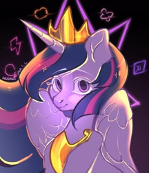 Size: 1650x1906 | Tagged: safe, artist:toast091019, twilight sparkle, alicorn, pony, g4, my little pony: friendship is magic, the last problem, crown, jewelry, looking at you, older, older twilight, older twilight sparkle (alicorn), peytral, princess twilight 2.0, regalia, solo, twilight sparkle (alicorn), wavy mane