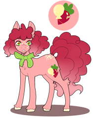 Size: 3024x4032 | Tagged: safe, artist:astrodrveams, oc, oc only, oc:strawberry shortcake pie, earth pony, pony, body freckles, bow, freckles, male, offspring, parent:cheese sandwich, parent:pinkie pie, parents:cheesepie, simple background, solo, stallion, transparent background