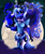 Size: 2200x2600 | Tagged: safe, artist:br0via, princess luna, alicorn, anthro, g4, armor, female, high res, moon, solo