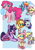 Size: 2894x4093 | Tagged: safe, artist:sh1ann, applejack, derpy hooves, fluttershy, pinkie pie, rainbow dash, rarity, twilight sparkle, alicorn, earth pony, pegasus, pony, g4, :p, bunny ears, bust, female, floating wings, lesbian, mane six, mare, ship:flutterdash, ship:rarijack, shipping, smiling, tongue out, twilight sparkle (alicorn), wings