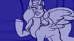 Size: 1280x720 | Tagged: safe, artist:starsbursts, misty brightdawn, opaline arcana, alicorn, pony, unicorn, g5, animated, animatic, butt, disney, implied dawnstorm, implied lesbian, implied shipping, mistypunzel, mother gothel, mother knows best, musical, opagothel, plot, rapunzel, reprise, singing, song, song reference, sound, tangled (disney), webm, youtube link