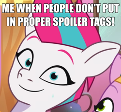 Size: 1568x1440 | Tagged: safe, edit, edited screencap, screencap, pipp petals, zipp storm, pegasus, pony, derpibooru, g5, my little pony: tell your tale, ponytropico, spoiler:g5, spoiler:my little pony: tell your tale, spoiler:tyts01e52, adorazipp, crazy face, cropped, cute, faic, female, looking at you, mare, meta, royal sisters (g5), siblings, sisters, smiling, sweat, sweatdrop, text edit, trixie tang