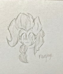 Size: 3384x3972 | Tagged: safe, artist:rony, oc, oc only, oc:rampage, earth pony, pony, fallout equestria, fallout equestria: project horizons, cute, fanfic art, high res, solo, traditional art