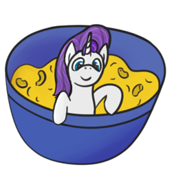 Size: 446x446 | Tagged: artist needed, safe, oc, oc only, oc:marecaroni, pony, cheese, food, macaroni, macaroni and cheese, not rarity, pasta, simple background, solo, transparent background