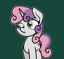 Size: 2048x1882 | Tagged: safe, artist:ewoudcponies, sweetie belle, pony, unicorn, g4, female, green background, simple background, solo