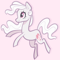 Size: 5000x5000 | Tagged: safe, artist:pilesofmiles, bridal beauty, earth pony, pony, g1, g4, full body, g1 to g4, generation leap, pink background, simple background, solo, wavy mane