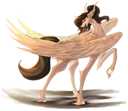 Size: 1699x1479 | Tagged: safe, artist:xanthiminora, oc, oc only, pegasus, pony, female, hoof fluff, large wings, long legs, mare, pegasus oc, simple background, sternocleidomastoid, thin, thin legs, transparent background, unshorn fetlocks, wings