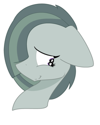 Size: 1784x2216 | Tagged: safe, artist:mynameislele, marble pie, earth pony, pony, g4, bust, floppy ears, hair over one eye, simple background, solo, white background