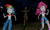 Size: 5120x3072 | Tagged: safe, artist:n3onh100, pinkie pie, rainbow dash, human, undead, zombie, equestria girls, g4, 3d, camera, camp everfree outfits, forest, gmod, left 4 dead, left 4 dead 2, night, video camera, witch (left 4 dead)