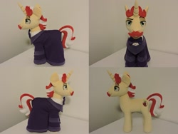 Size: 1597x1199 | Tagged: safe, artist:little-broy-peep, idw, flam, earth pony, pony, g4, reflections, spoiler:comic, dark mirror universe, irl, photo, plushie, solo