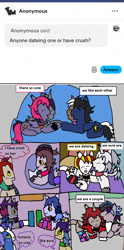 Size: 1161x2343 | Tagged: safe, artist:ask-luciavampire, oc, oc only, bat pony, pony, undead, vampire, ask, crushing, date, tumblr, tumblr:ask-the-bats-society-club