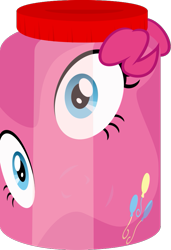 Size: 583x855 | Tagged: safe, artist:sollace, derpibooru exclusive, pinkie pie, g4, .svg available, jar, object, simple background, solo, svg, transparent background, vector