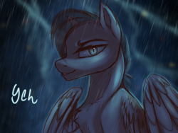 Size: 2160x1620 | Tagged: safe, artist:ondrea, oc, pony, commission, rain, solo, your character here