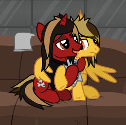 Size: 1432x1422 | Tagged: safe, artist:lightningbolt, derpibooru exclusive, pegasus, pony, unicorn, g4, .svg available, alex gaskarth, all time low, cheek fluff, clothes, couch, drool, duo, duo male, dyed mane, dyed tail, ear fluff, fluffy, frown, gay, grabbing, holding hooves, hoof fluff, horn, hug, indoors, jack barakat, licking, licking cheeks, lidded eyes, looking at each other, looking at someone, male, open mouth, partially open wings, ponified, shipping, shirt, show accurate, sitting, svg, t-shirt, tail, tongue out, vector, winghug, wings