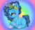 Size: 2600x2200 | Tagged: safe, artist:dumbwoofer, misty brightdawn, pony, unicorn, g5, butt freckles, ear fluff, female, floral head wreath, flower, flower in hair, freckles, happy, high res, hippie, lying down, mare, ponyloaf, prone, rainbow background, relaxed, sitting, smiling, solo, sunglasses