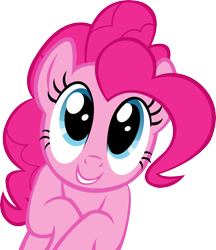 Size: 5000x5794 | Tagged: safe, artist:sapoltop, pinkie pie, earth pony, pony, g4, mmmystery on the friendship express, cute, daaaaaaaaaaaw, diapinkes, female, happy, looking at you, mare, simple background, smiling, solo, transparent background, vector