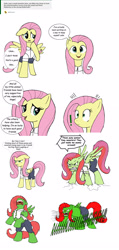 Size: 1500x3158 | Tagged: safe, artist:kenichi-shinigami, fluttershy, pegasus, pony, g4, crossover, female, mare, marvel, pink mane, pink tail, simple background, solo, tail, the incredible hulk, white background, wings, yellow coat