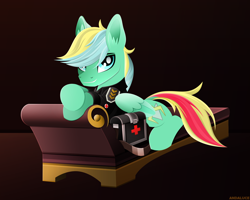 Size: 2500x2000 | Tagged: safe, artist:andaluce, oc, oc:typh, oc:typhoon, pegasus, pony, bag, clothes, high res, lineless, male, medic, medical saddlebag, simple background, smiling, solo, stallion, uniform