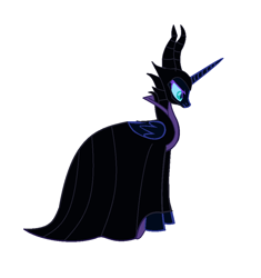 Size: 920x980 | Tagged: safe, artist:brightstar40k, nightmare moon, alicorn, pony, g4, antagonist, maleficent, simple background, solo, villainess, white background