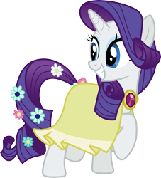 Size: 3000x3298 | Tagged: safe, artist:cloudy glow, rarity, pony, unicorn, g4, sweet and elite, .ai available, clothes, dress, female, flower, flower in tail, high res, mare, simple background, solo, tail, transparent background, vector