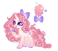Size: 1920x1693 | Tagged: safe, artist:afterglory, oc, oc only, pony, unicorn, bow, female, hair bow, mare, simple background, solo, transparent background