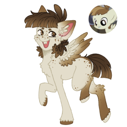 Size: 1000x1000 | Tagged: safe, artist:kazmuun, featherweight, pegasus, pony, g4, butt freckles, cheek fluff, chest fluff, ear fluff, freckles, simple background, solo, transparent background