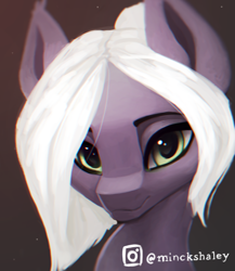 Size: 1000x1150 | Tagged: safe, artist:minckies, oc, oc only, earth pony, pony, bust, earth pony oc, smiling, solo