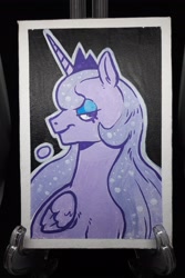 Size: 2322x3467 | Tagged: safe, artist:raph13th, princess luna, pony, g4, canvas, high res, picture, solo, traditional art