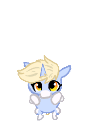 Size: 318x386 | Tagged: safe, artist:nootaz, oc, oc only, oc:nootaz, pony, animated, jumping, ponified animal photo, simple background, solo, transparent background