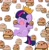 Size: 1808x1848 | Tagged: safe, alternate version, artist:kittyrosie, twilight sparkle, alicorn, pony, :d, anime style, burger, cute, dot eyes, female, food, happy, hay burger, mare, open mouth, open smile, simple background, smiling, solo, talking to viewer, that pony sure does love burgers, this will end in colic, twiabetes, twilight burgkle, twilight sparkle (alicorn), white background