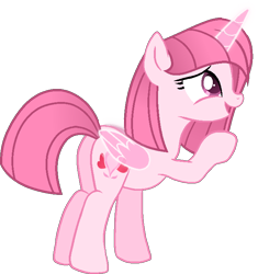 Size: 656x699 | Tagged: safe, artist:kurisha-chan, artist:muhammad yunus, oc, oc only, oc:annisa trihapsari, alicorn, earth pony, pony, g4, annibutt, base used, butt, cute, female, magic, mare, ocbetes, open mouth, open smile, plot, simple background, smiling, solo, transparent background