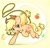 Size: 1614x1545 | Tagged: safe, artist:千雲九枭, applejack, earth pony, pony, apple, applejack's hat, cowboy hat, cute, female, food, hat, jackabetes, lasso, looking at you, mare, outline, rope, solo