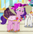 Size: 280x288 | Tagged: safe, screencap, pipp petals, sunny starscout, zipp storm, earth pony, pegasus, pony, g5, my little pony: tell your tale, ponytropico, spoiler:g5, spoiler:my little pony: tell your tale, spoiler:tyts01e52, :<, adorapipp, animated, bag, cropped, crying, cute, female, floral necklace, flower, gif, hat, lei, mane stripe sunny, mare, offscreen character, raised hoof, ribbon, royal sisters (g5), sad, sadorable, siblings, sisters, solo focus, suitcase, sun hat, sunglasses, talking, teary eyes, trio, trio female, unshorn fetlocks, visor cap