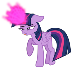 Size: 4254x3992 | Tagged: safe, artist:php178, twilight sparkle, alicorn, pony, g4, school raze, .svg available, bedroom eyes, biting, blast, context in description, female, glowing, glowing horn, great moments in animation, horn, i came, implied orgasm, inkscape, licking, licking lips, lidded eyes, lip bite, magic, magic aura, magic blast, mare, mid-blink screencap, mlem, multicolored mane, multicolored tail, not sure if want, out of character, out of context, purple eyes, raised hoof, raised leg, show accurate, silly, simple background, solo, standing, stimulation, striped mane, striped tail, svg, tail, tongue bite, tongue out, transparent background, twilight sparkle (alicorn), twilight sparkle is best facemaker, varying degrees of want, vector, wasted