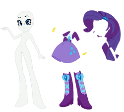 Size: 626x569 | Tagged: safe, artist:lordsfrederick778, artist:selenaede, rarity, human, equestria girls, g4, alternate design, base used, simple background, solo, white background