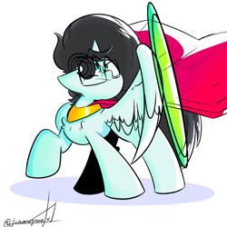 Size: 3072x3072 | Tagged: safe, artist:joseomegametal, oc, oc only, alicorn, pony, cape, clothes, high res, simple background, solo, white background